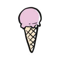 Ice cream illustration design. Sweet vanila and cocolate png