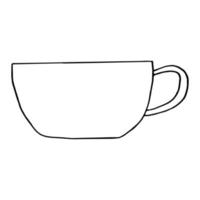 cup hand drawn in doodle style vector