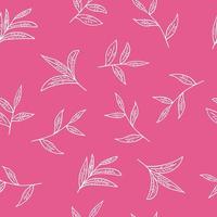 tea leaves seamless pattern hand drawn in doodle style. , minimalism, monochrome, scandinavian. wallpaper, wrapping paper, textiles background vector