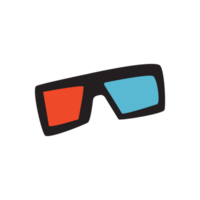 lunettes en illustration tendance pour autocollants et élément de design png