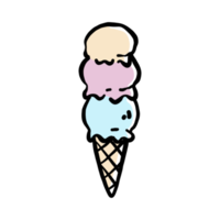 Ice cream illustration design. Sweet vanila and cocolate png