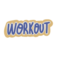 workout in trendy illustration for stickers design element png