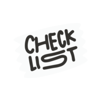 check list in trendy illustration for stickers design element png