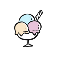 ilustración de helado dulce png