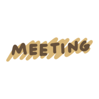meeting in trendy illustration for stickers design element png