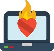 Passionate Flat Icon vector