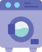 icono plano de lavandería vector