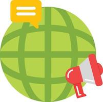 Global Marketing Flat Icon vector