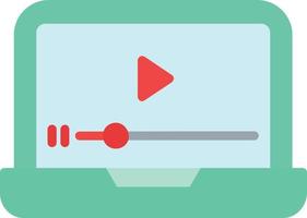 icono plano de video marketing vector