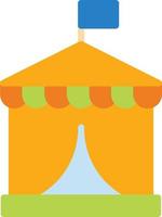 Circus Tent Flat Icon vector