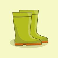 A Couple Boots Shoes Doodle Cartoon vector