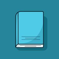 Blue Book Hand Cartoon Doodle vector