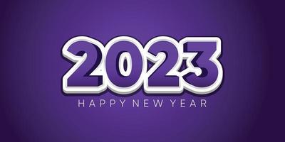 fun numbers for the 2023 new year celebration vector
