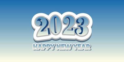 2023 3d year design illustration vector