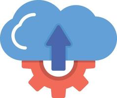 Cloud Uploading Flat Icon vector