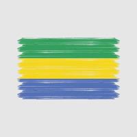 Gabon Flag Brush Strokes. National Flag vector