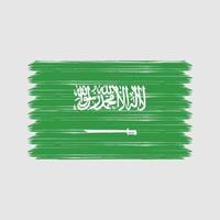 trazos de pincel de la bandera de arabia saudita. bandera nacional vector