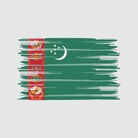 pincel de bandera de turkmenistán. bandera nacional vector