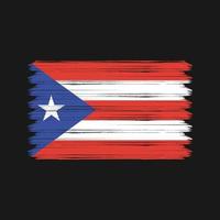 trazos de pincel de bandera de puerto rico. bandera nacional vector