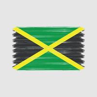 trazos de pincel de la bandera de jamaica. bandera nacional vector