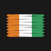 Ivory Coast Flag Brush Strokes. National Flag vector