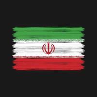 Iran Flag Brush Strokes. National Flag vector