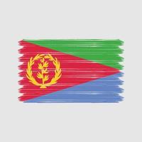 trazos de pincel de bandera de eritrea. bandera nacional vector