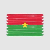 trazos de pincel de la bandera de burkina faso. bandera nacional vector