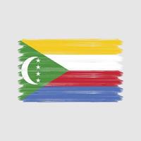 Comoros Flag Brush Strokes. National Flag vector
