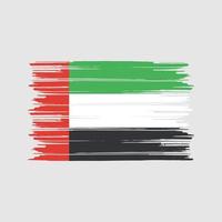 pincel de bandera de los emiratos árabes unidos. bandera nacional vector