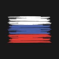 cepillo de bandera de rusia. bandera nacional vector