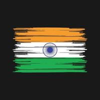 India Flag Brush. National Flag vector