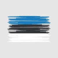 pincel de bandera de estonia. bandera nacional vector