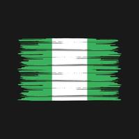 pincel de bandera de nigeria. bandera nacional vector