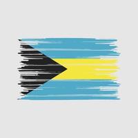 cepillo de bandera de bahamas. bandera nacional vector