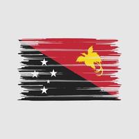 Papua New Guinea Flag Brush. National Flag vector