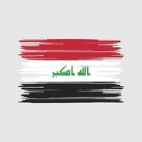 cepillo de la bandera de irak. bandera nacional vector