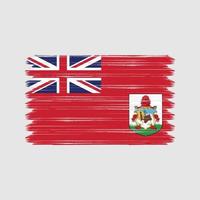 trazos de pincel de la bandera de Bermudas. bandera nacional vector