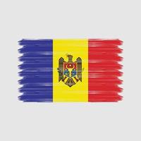 Moldova Flag Brush Strokes. National Flag vector