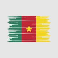 pincel de bandera de camerún. bandera nacional vector