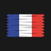 trazos de pincel de bandera de francia. bandera nacional vector