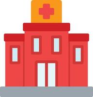 Hospital Building Flat Icon vector