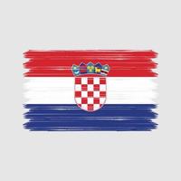 trazos de pincel de bandera de croacia. bandera nacional vector