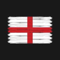 trazos de pincel de bandera de inglaterra. bandera nacional vector