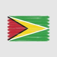 Guyana Flag Brush Strokes. National Flag vector