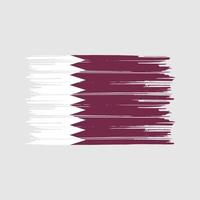 Qatar Flag Brush. National Flag vector