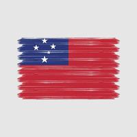 Samoa Flag Brush Strokes. National Flag vector