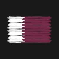 trazos de pincel de la bandera de qatar. bandera nacional vector
