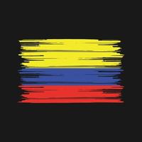cepillo de bandera de colombia. bandera nacional vector