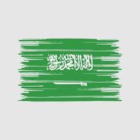 pincel de bandera de arabia saudita. bandera nacional vector